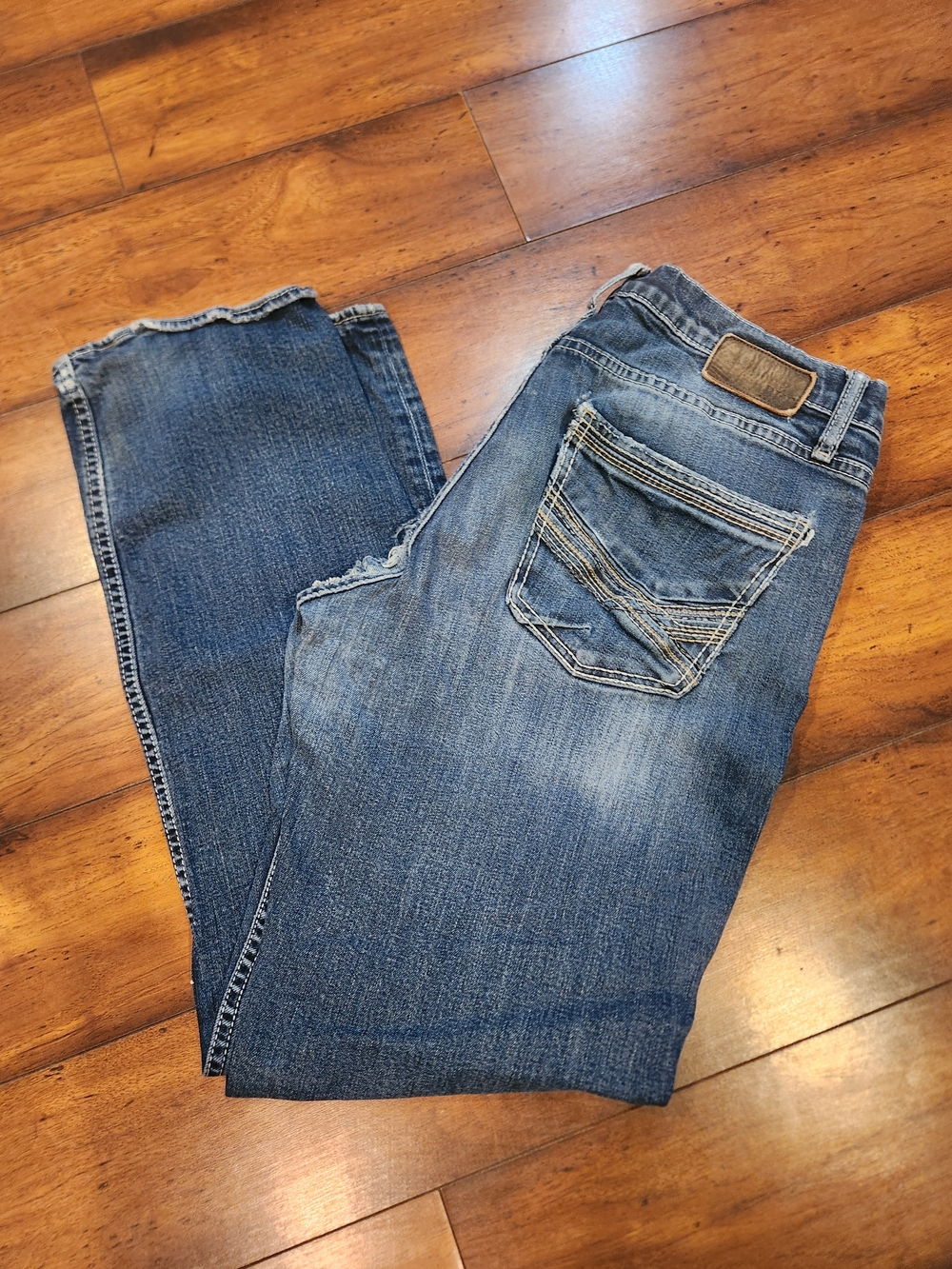 BKE Men's Blue Straight Leg Jeans PLEASE READ DESCRIPTION